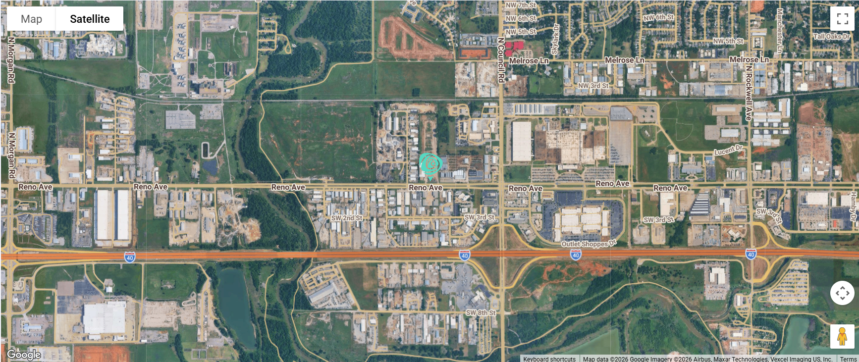 Map showing directions to Five Stones Nursery and Garden Center